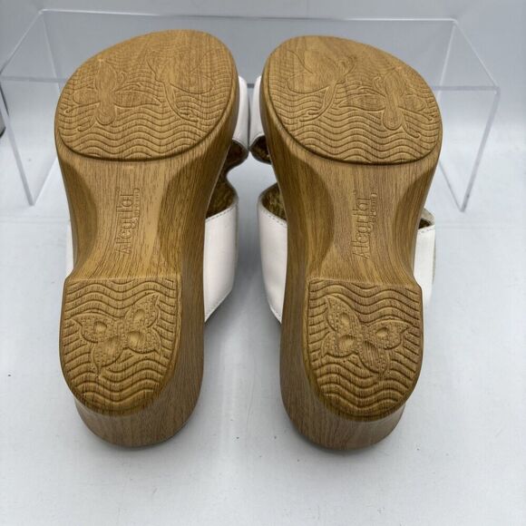 Alegria Lin 600-N White Needles & Pins Embroidered Comfort Sandals EU 37 US 7 - Picture 7 of 12